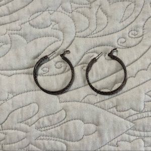 Twisted black Costume jewelry earrings